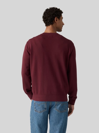 Levi's® Relaxed Fit Pullover aus reiner Baumwolle Modell 'THE ORIGINAL' Bordeaux 5