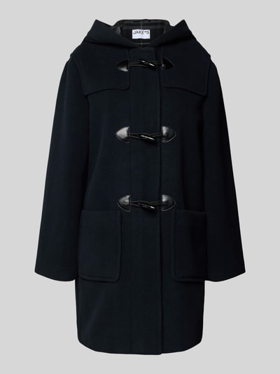 Jake*s Casual Płaszcz z kapturem i zapięciem na guzik Ciemnoniebieski 2