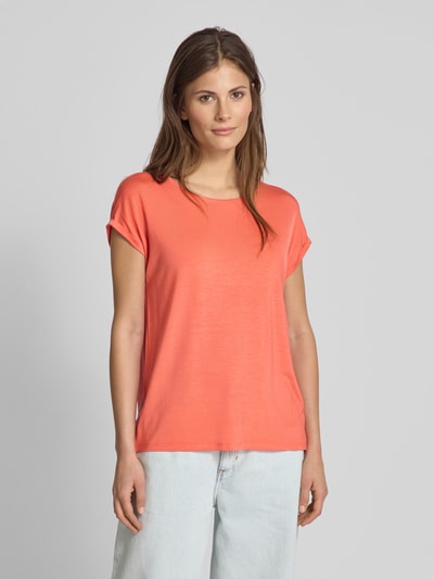 Vero Moda Relaxed Fit T-Shirt mit fixiertem Umschlag Modell 'MAVA' Hellrot 4