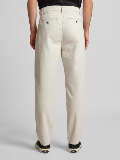 Only & Sons Regular fit stoffen broek met deelnaden, model 'LOU' Offwhite - 5