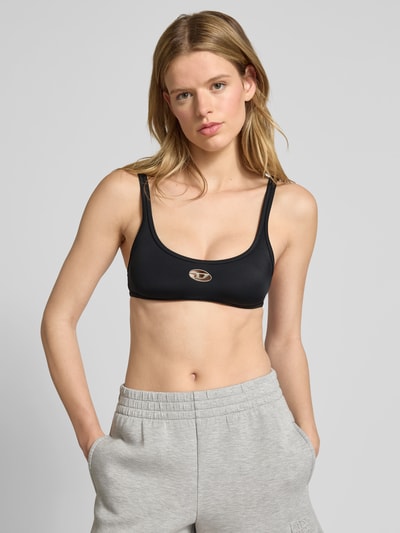 Diesel Bikini-Oberteil mit Label-Detail Black 3