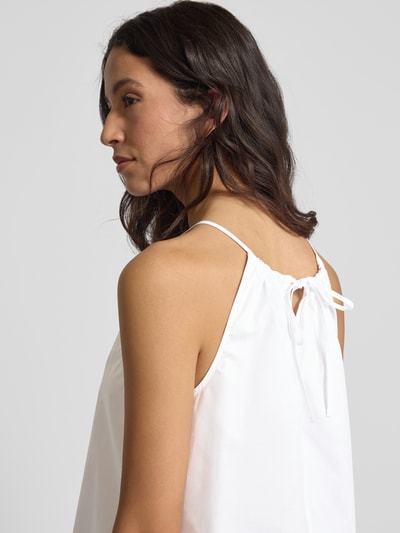 ARMANI EXCHANGE Top bluzkowy o kroju regular fit na cienkich ramiączkach Biały 3