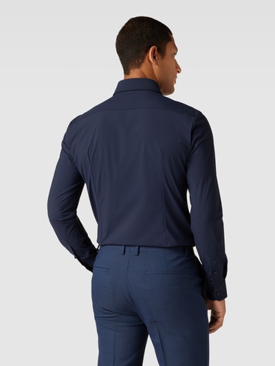 BOSS Slim Fit Business-Hemd mit Kentkragen Modell 'Hank' Marine 5