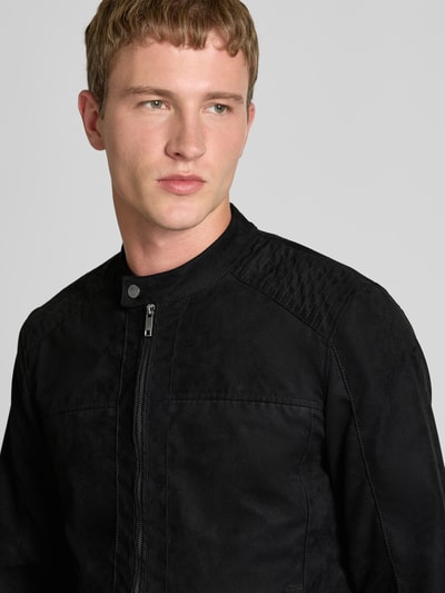 Only & Sons Regular Fit Blouson in Lederoptik Modell 'MIKE' Black 3