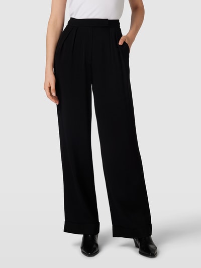 Emporio Armani Stoffen broek met omslag Zwart - 4