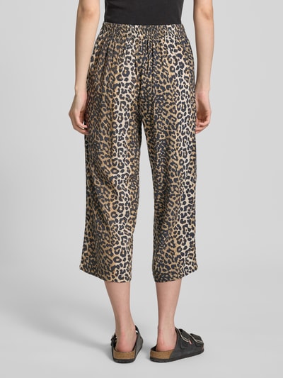 Only Regular fit culotte met all-over motief, model 'NOVA' Zand - 5