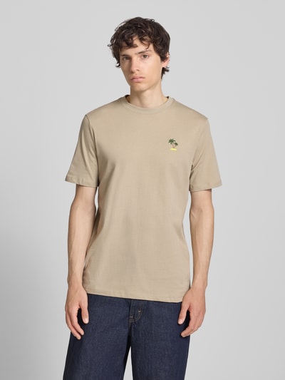 Blend T-Shirt mit Stitching Modell 'KAAN' Beige 4