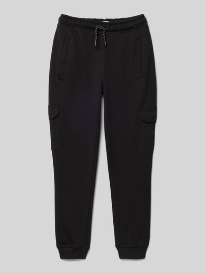 Mango Sweatpants mit elastischem Bund und Cargotaschen Black 1