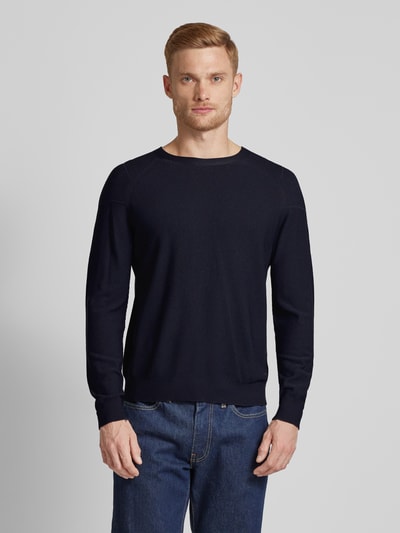 AlphaTauri Gebreide pullover met ronde hals, model 'FOSOP' Marineblauw - 4