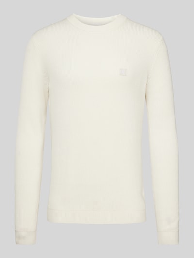 Calvin Klein Jeans Strickpullover mit Label-Badge Offwhite 2