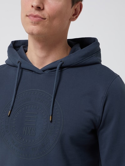 NO EXCESS Hoodie mit gummiertem Print  Marine 3