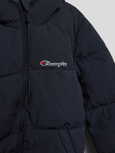 CHAMPION Steppjacke mit Label-Print Modell 'Rochester' Schwarz 2