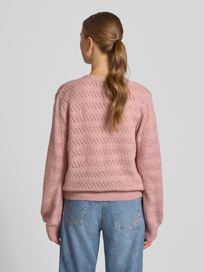 More & More Kurtka o kroju regular fit z mieszanki wełny i wełny z alpaki z efektem dzianiny Różowawy 5