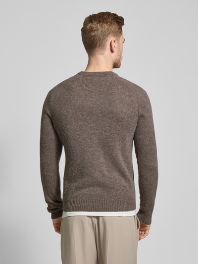 MCNEAL Wollpullover mit Label-Stitching Graphit Melange 5