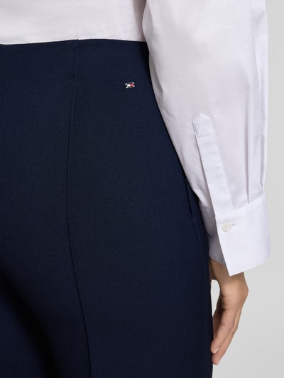 Tommy Hilfiger Wide Leg Stoffhose mit Viskose-Anteil Modell 'PUNTO' Marine 3