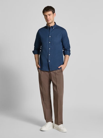 SELECTED HOMME Regular fit vrijetijdsoverhemd van katoenmix, model 'REGRICK' Donkerblauw - 1