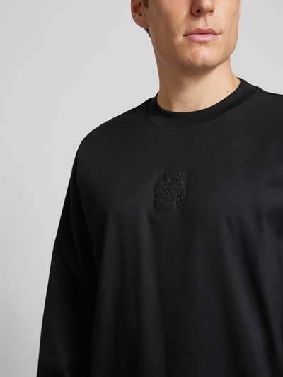 BOSS Sweatshirt mit Label-Detail Modell 'Soleri' Black 3