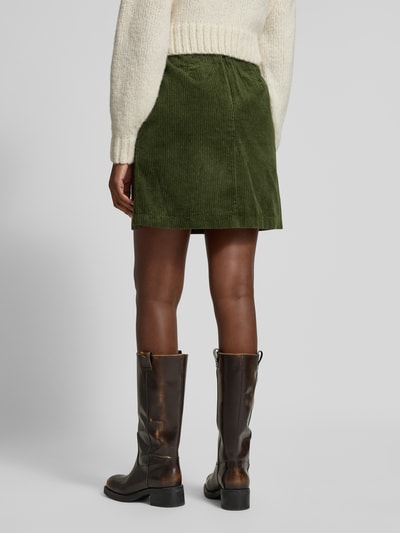 ICHI Regular fit minirok in ribcordlook, model 'Focaro' Kaki - 5