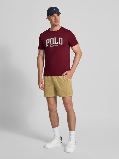 Polo Ralph Lauren Custom Slim Fit T-Shirt mit Rundhalsausschnitt Bordeaux 1