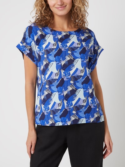 Montego Shirt met all-over motief  Donkerblauw - 4