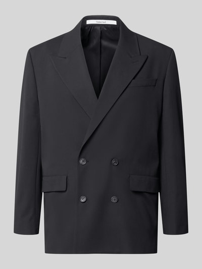 Produktfoto, schwarzes Relaxed Fit Sakko mit Viskose-Anteil Modell 'RELAXED-LIAM' von Selected, glatte Textur, klassische Form.