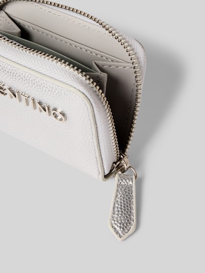 VALENTINO BAGS Portemonnee met labelapplicatie, model 'DIVINA' Zilver - 3