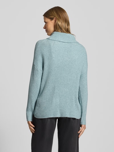 ONLY Regular Fit Rollkragenpullover aus Viskose-Mix Modell 'KATIA' Mittelgrau 5