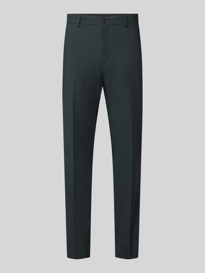s.Oliver BLACK LABEL Spodnie garniturowe o kroju slim fit z dodatkiem wiskozy model 'Pure' Ciemnozielony 2