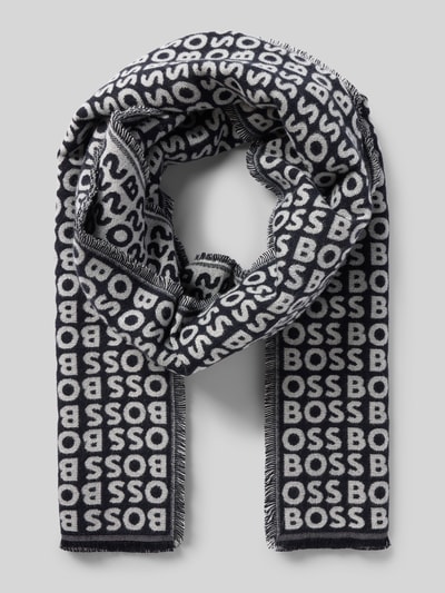 BOSS Sjaal van pure viscose, model 'TADIC' Donkerblauw - 1