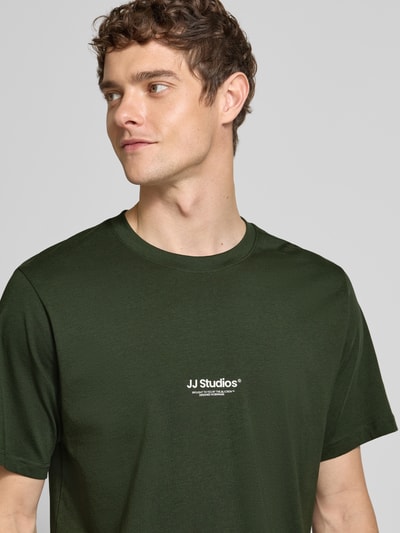 Jack & Jones T-Shirt mit Rundhalsausschnitt Modell 'SOHO' Dunkelgruen 3