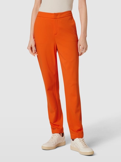 Oui Spodnie materiałowe z elastycznym pasem Pomarańczowy 4