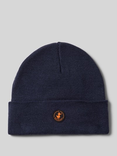 SAVE THE DUCK Beanie mit Label-Patch Modell 'LOU' Marine 1