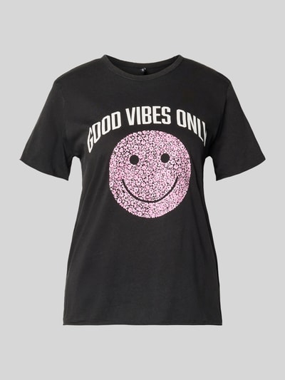 ONLY Regular Fit T-Shirt aus reiner Baumwolle Modell 'LISA LIFE LUCY' Black 2