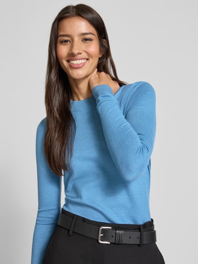 Christian Berg Woman Strickpullover aus Viskose-Mix mit Rundhalsausschnitt Rauchblau 3