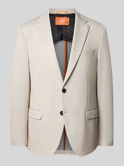DIGEL Marynarka na dwa guziki o kroju slim fit model ‘Anello’ Gliniany 2