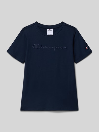 CHAMPION T-shirt z wyhaftowanym logo Granatowy 1