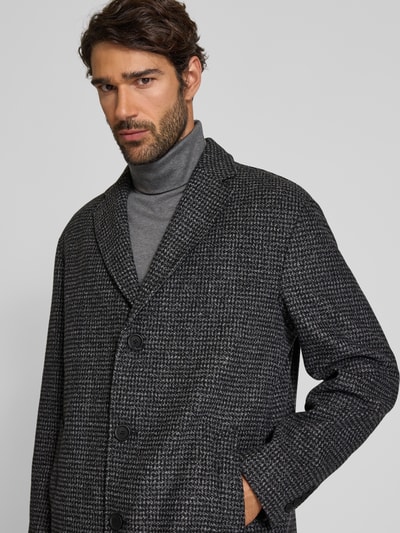 MCNEAL Lange jas van wolmix met reverskraag Antraciet - 3