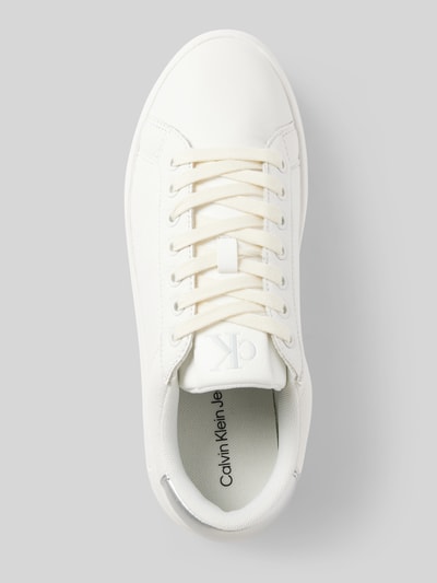 Calvin Klein Jeans Ledersneaker mit Plateausohle Weiss 3