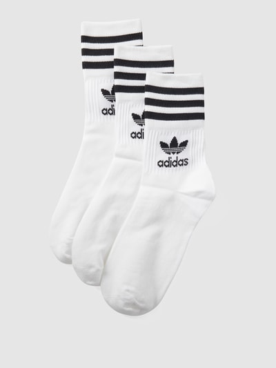 adidas Originals Sokken van elastische katoenmix in een set van 3 paar Wit - 1