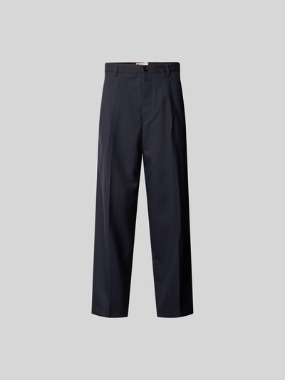 Marni Stoffhose mit Bügelfalte aus Schurwolle Marine 2