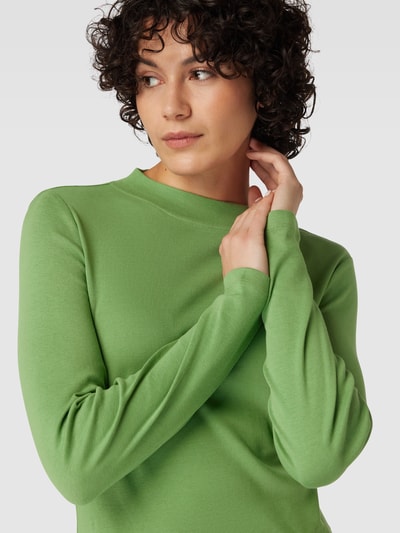 Montego Longsleeve mit geripptem Rundhalsausschnitt Oliv 3
