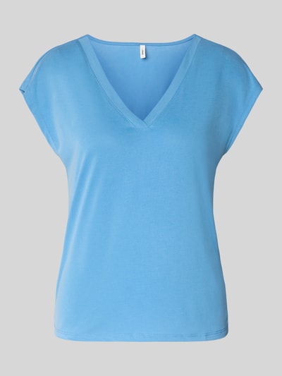 ONLY Loose Fit T-Shirt aus Modal-Mix Modell 'FREE' Blau 2
