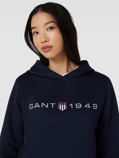 Gant Hoodie mit Label-Print Marine 3