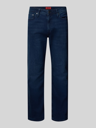 Jack & Jones Straight Fit Jeans mit Eingrifftaschen Modell 'CLARK' Dunkelblau 2