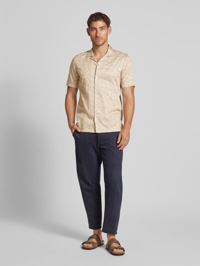 Casual Friday Koszula casualowa o kroju regular fit z rękawem o dł. 1/2 model ‘WALKER’ Szarobrązowy 1