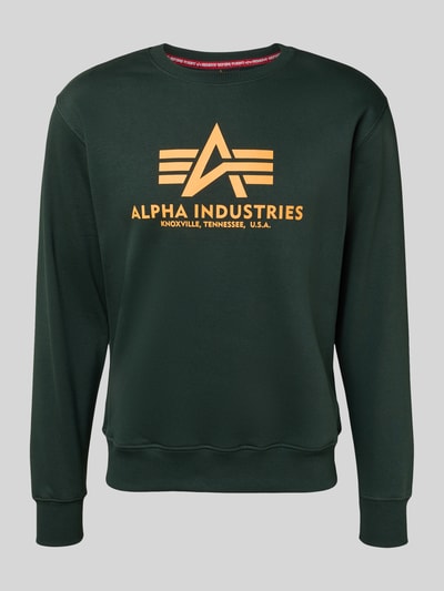 Alpha Industries Regular Fit Sweatshirt mit Logo-Print Petrol 2