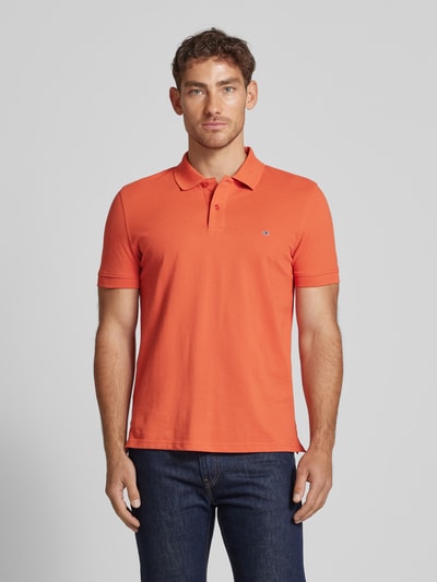 Christian Berg Men Poloshirt mit Label-Stitching Kupfer 4