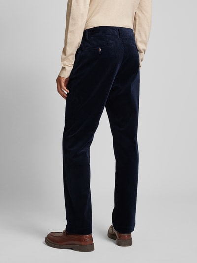 Polo Ralph Lauren Stretch straight fit corduroy broek met riemlussen, model 'BEDFORD' Marineblauw - 5