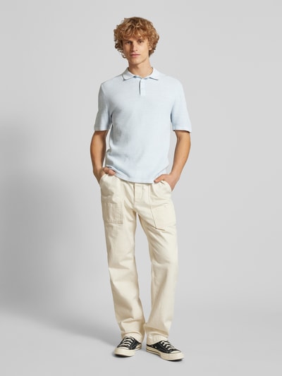 Jack & Jones Koszulka polo o kroju regular fit z wyhaftowanym logo model ‘GEORGE’ Jasnoniebieski melanż 1