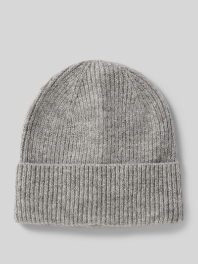 ICHI Gebreide muts met brede omslag, model 'IAIVO' Lichtgrijs - 1